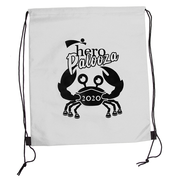 4.5" x 17.5" 80GSM non-woven polypropylene Wanderlust backpack dual drawcords and... from ASI 62088 IDProductsource