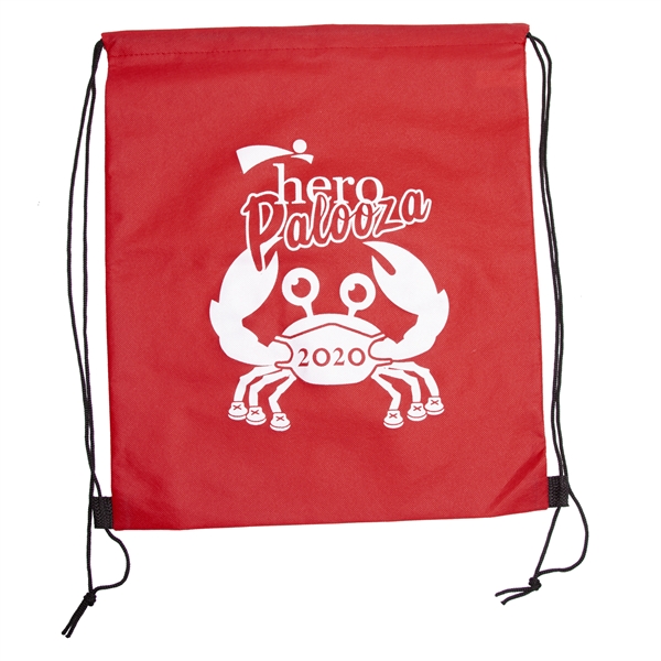 4.5" x 17.5" 80GSM non-woven polypropylene Wanderlust backpack dual drawcords and... from ASI 62088 IDProductsource