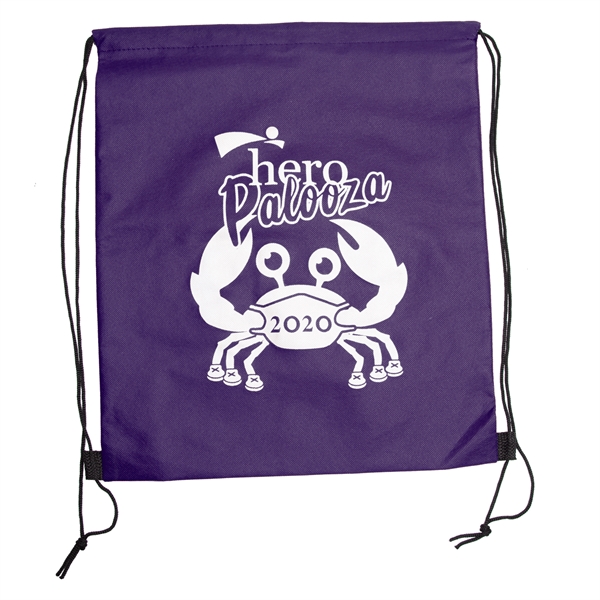 4.5" x 17.5" 80GSM non-woven polypropylene Wanderlust backpack dual drawcords and... from ASI 62088 IDProductsource