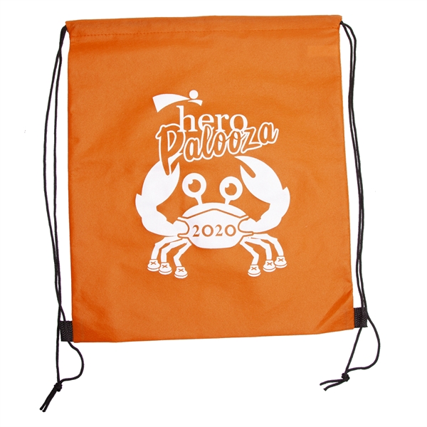 4.5" x 17.5" 80GSM non-woven polypropylene Wanderlust backpack dual drawcords and... from ASI 62088 IDProductsource