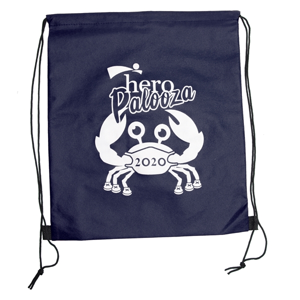 4.5" x 17.5" 80GSM non-woven polypropylene Wanderlust backpack dual drawcords and... from ASI 62088 IDProductsource