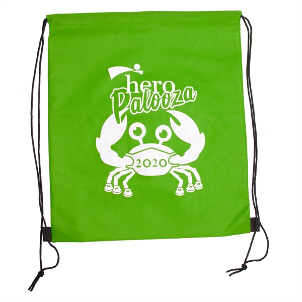 4.5" x 17.5" 80GSM non-woven polypropylene Wanderlust backpack dual drawcords and... from ASI 62088 IDProductsource