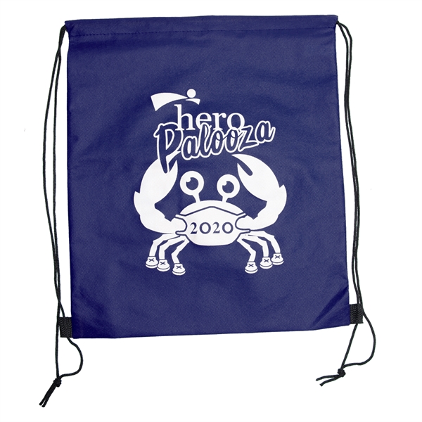 4.5" x 17.5" 80GSM non-woven polypropylene Wanderlust backpack dual drawcords and... from ASI 62088 IDProductsource