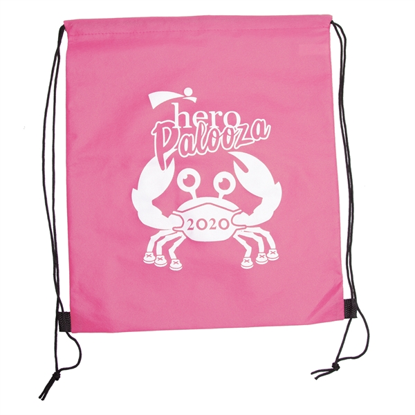 4.5" x 17.5" 80GSM non-woven polypropylene Wanderlust backpack dual drawcords and... from ASI 62088 IDProductsource