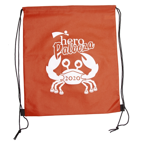 4.5" x 17.5" 80GSM non-woven polypropylene Wanderlust backpack dual drawcords and... from ASI 62088 IDProductsource