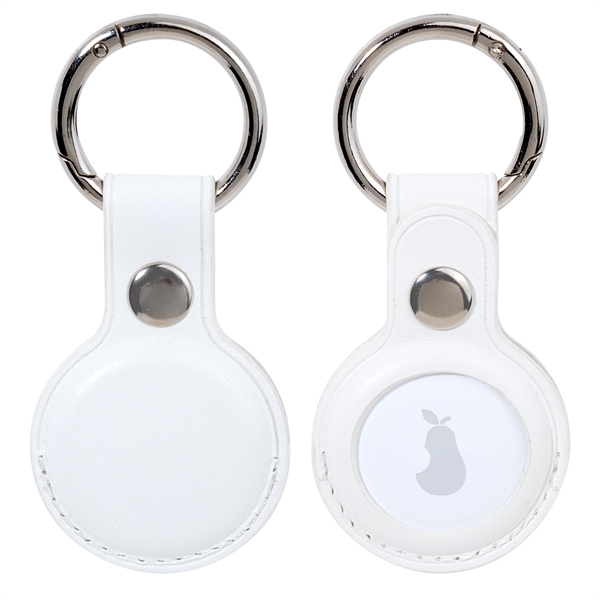 0.375" x 1.625" x 2.5" faux leather keychain with Airtag holder... from ASI 62088 IDProductsource