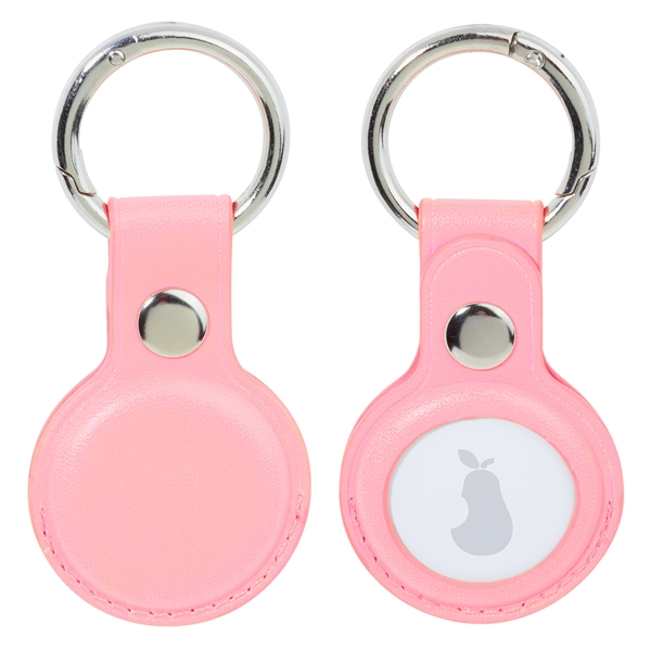 0.375" x 1.625" x 2.5" faux leather keychain with Airtag holder... from ASI 62088 IDProductsource