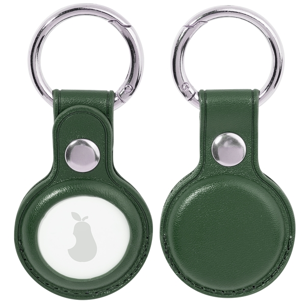 0.375" x 1.625" x 2.5" faux leather keychain with Airtag holder... from ASI 62088 IDProductsource