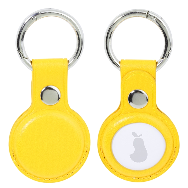 0.375" x 1.625" x 2.5" faux leather keychain with Airtag holder... from ASI 62088 IDProductsource