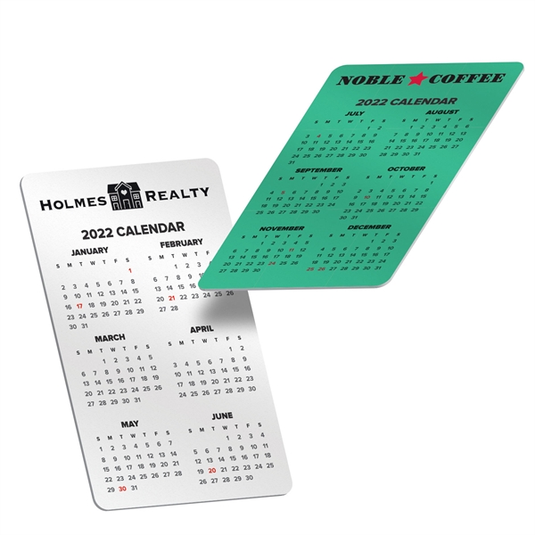 3.375" x 2.125" x 30mil PVC plastic calendar cards with UV... from ASI 62088 IDProductsource