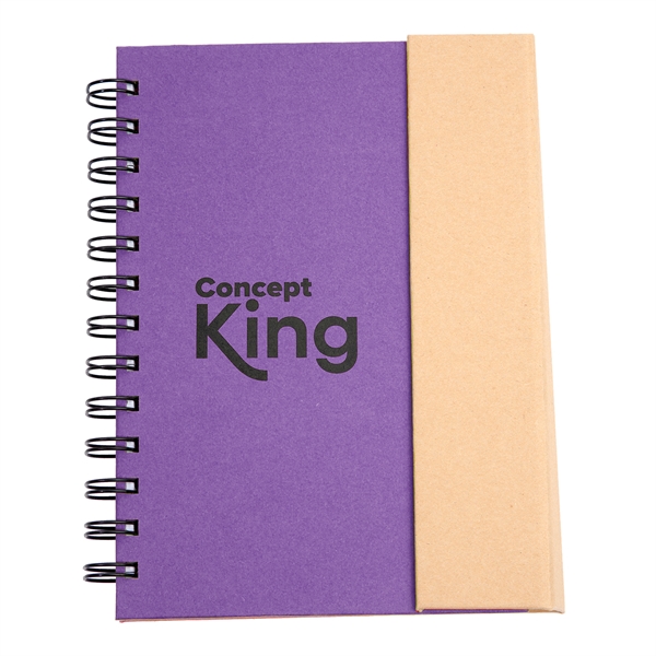 5.25" x 7" spiral-bound 60 page ruled notebook with two-tone cover,... from ASI 62088 IDProductsource