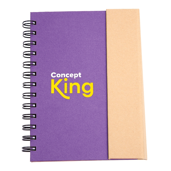 5.25" x 7" Duo-Tone 60-page spiral bound notebook with assorted sticky... from ASI 62088 IDProductsource
