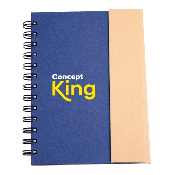 5.25" x 7" Duo-Tone 60-page spiral bound notebook with assorted sticky... from ASI 62088 IDProductsource