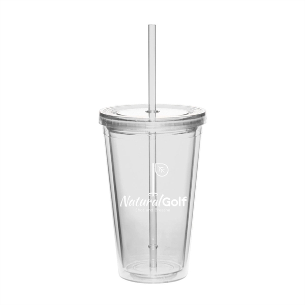 6.25" x 4 x 2.5" acrylic 16-ounce double wall tumbler with... from ASI 62088 IDProductsource