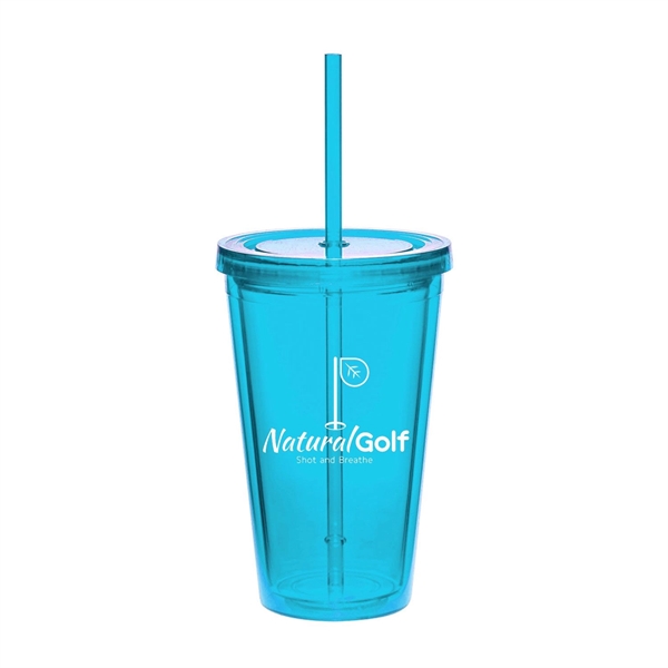 6.25" x 4 x 2.5" acrylic 16-ounce double wall tumbler with... from ASI 62088 IDProductsource