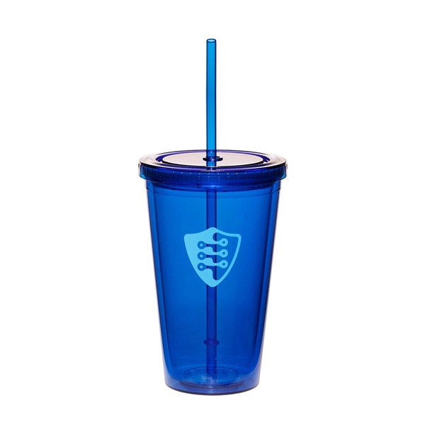 6.25" x 4 x 2.5" acrylic 16-ounce double wall tumbler with... from ASI 62088 IDProductsource