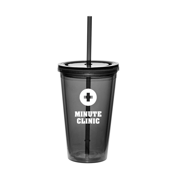 6.25" x 4 x 2.5" acrylic 16-ounce double wall tumbler with... from ASI 62088 IDProductsource