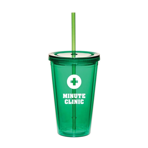 6.25" x 4 x 2.5" acrylic 16-ounce double wall tumbler with... from ASI 62088 IDProductsource