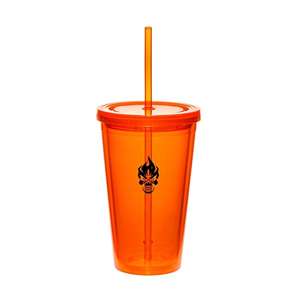 6.25" x 4 x 2.5" acrylic 16-ounce double wall tumbler with... from ASI 62088 IDProductsource