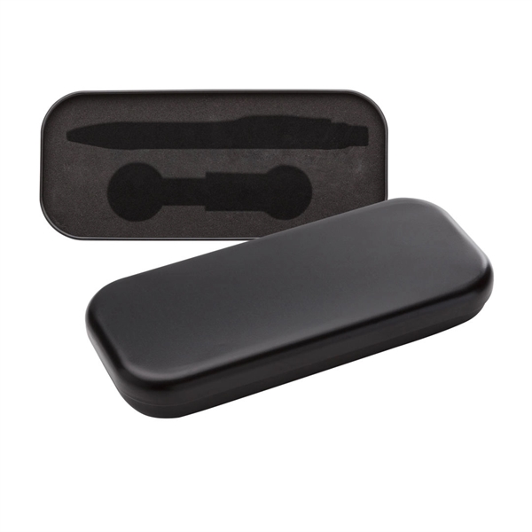 Pen / keychain satin black metal box.... from ASI 84592 St Regis Group