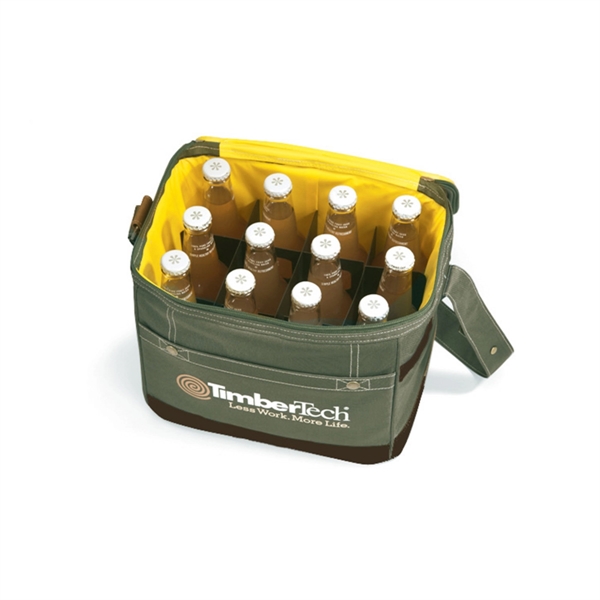 12-bottle/18-can polyester cooler with collapsible removable 12-bottle divider.... from ASI 56070 Gemline / Gemline®