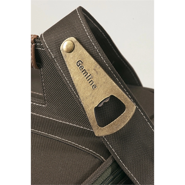 12-bottle/18-can polyester cooler with collapsible removable 12-bottle divider.... from ASI 56070 Gemline / Gemline®