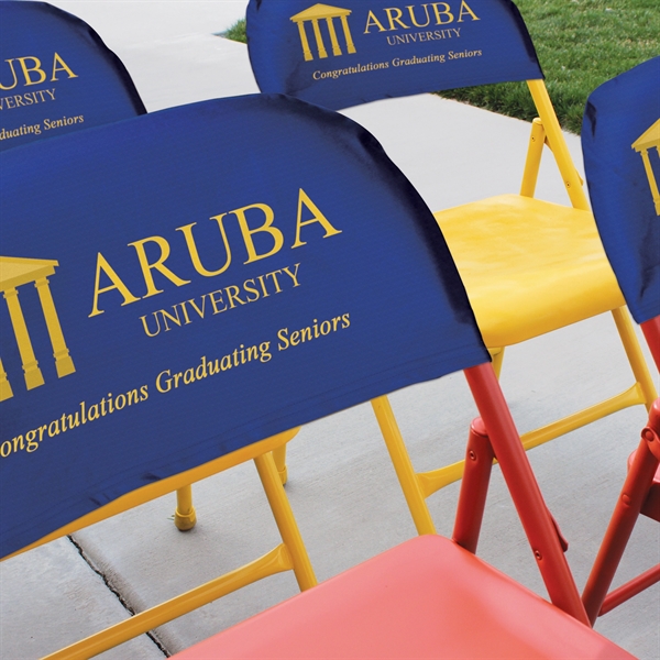 Fully customizable Folding Chair Back Cover made from super soft stretch... from ASI 80228 Quinn