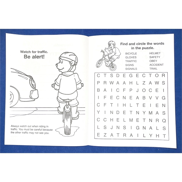 Practice Bike Safety educational coloring and activity book.... from ASI 45815 Coloring Book Solutions / Coloring Book Solutions™