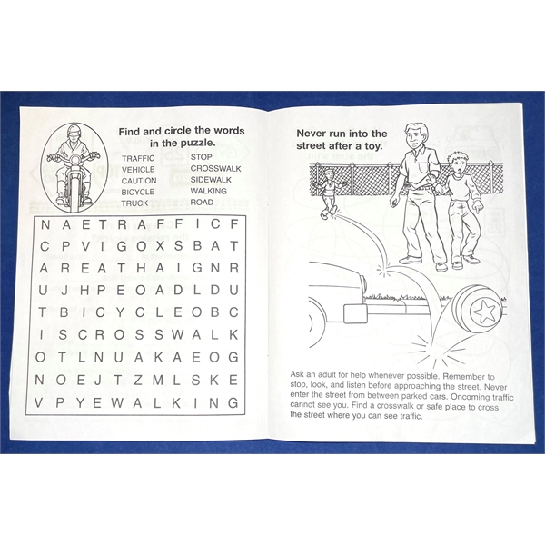 Traffic Safety educational coloring and activity book.... from ASI 45815 Coloring Book Solutions / Coloring Book Solutions™