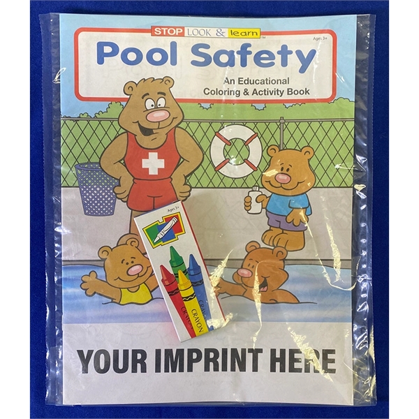 Pool Safety educational coloring and activity book fun pack.... from ASI 45815 Coloring Book Solutions / Coloring Book Solutions™