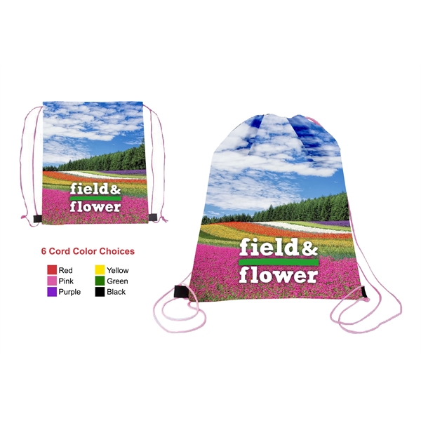 14" x 17" polyester drawstring backpack in assorted colors.... from ASI 37980 Bagworld