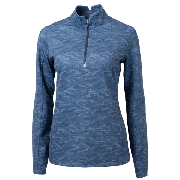 Women's sweatshirt with a quarter zip, long sleeves, UPF50+ protection, moisture-wicking... from ASI 47965 Cutter & Buck