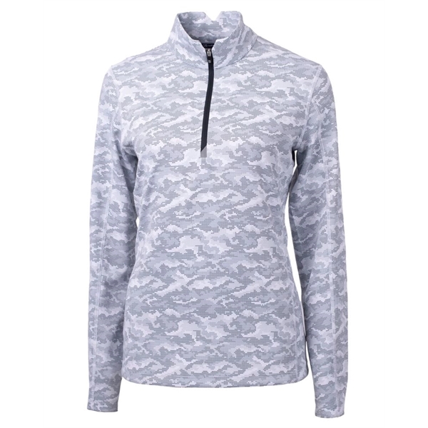 Women's sweatshirt with a quarter zip, long sleeves, UPF50+ protection, moisture-wicking... from ASI 47965 Cutter & Buck