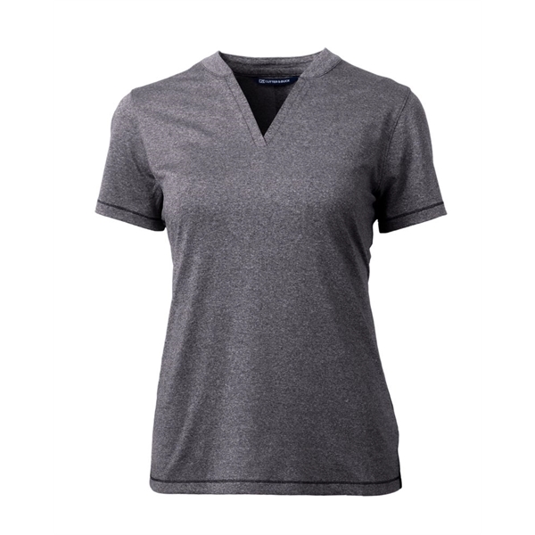 Women's top with short sleeves, matte fabric finish, UPF50+ protection, moisture-wicking... from ASI 47965 Cutter & Buck