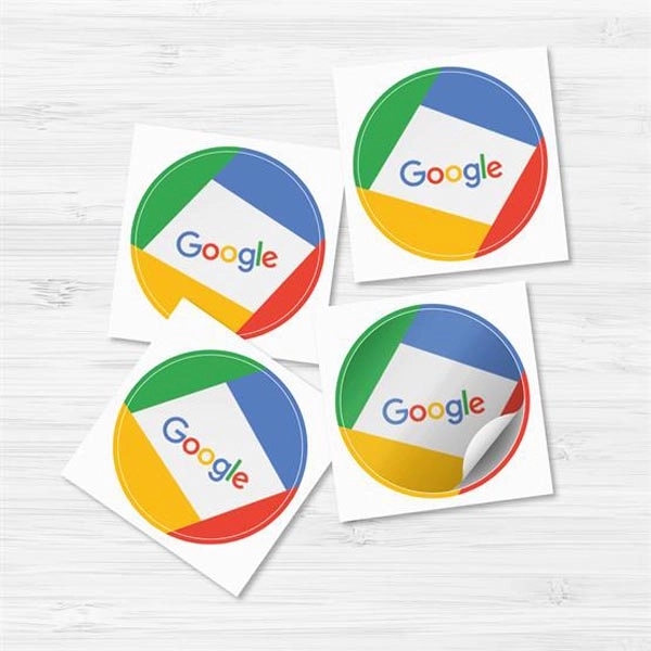 Circle-shaped sticker made of white BOPP material, which is non-toxic, durable... from ASI 90807 Tekweld