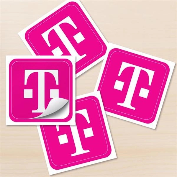 Square stickers with rounded corners; made of white BOPP material, which... from ASI 90807 Tekweld