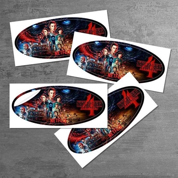 Oval shaped sticker made of white BOPP material, which is non-toxic,... from ASI 90807 Tekweld