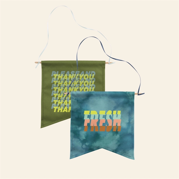 8.5" x 9" Guidon-style  pennant with dowel and ribbon for... from ASI 74710 Numo