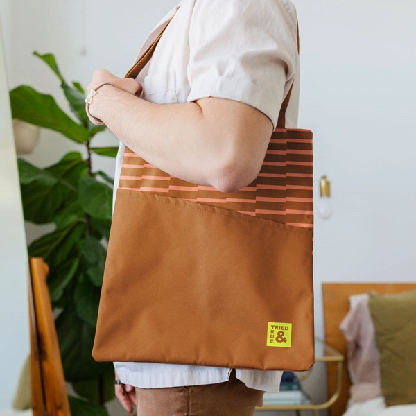 Tote bag with dual handles and diagonal front pocket.... from ASI 74710 Numo