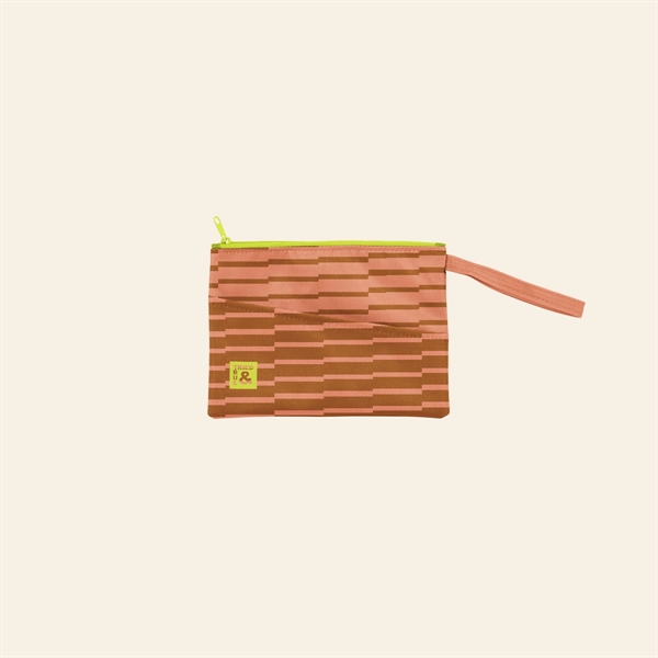 Small, rectangular, flat pouch with zippered closure, wrist strap and diagonal... from ASI 74710 Numo