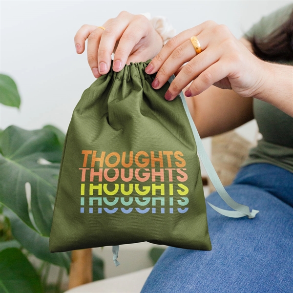 Large gift bag with a ribbon drawstring, made of 1000d rpet... from ASI 74710 Numo