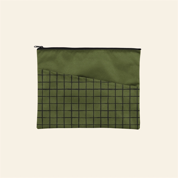 Large document pouch with a zippered closure and diagonal pocket on... from ASI 74710 Numo