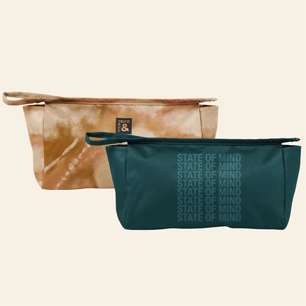 Large rectangle shaped, gusseted pouch with a zippered closure, zipper pull... from ASI 74710 Numo