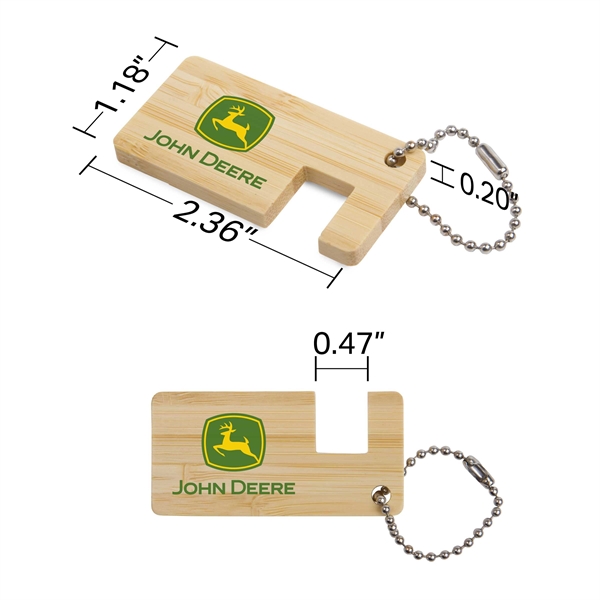 Eco-Friendly keychain phone stand made from a sustainable bamboo wood. Fully... from ASI 43075 C-Slide / C -Slide