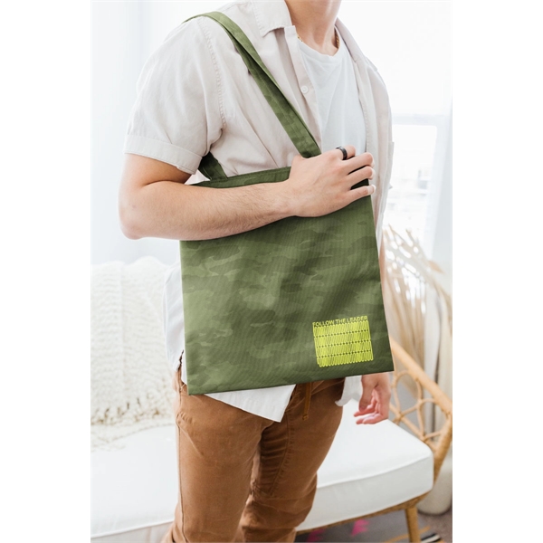 Small, square flat tote made of 1000D Poly that measures 13.5"... from ASI 74710 Numo