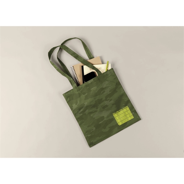 Small, square flat tote made of 1000D Poly that measures 13.5"... from ASI 74710 Numo