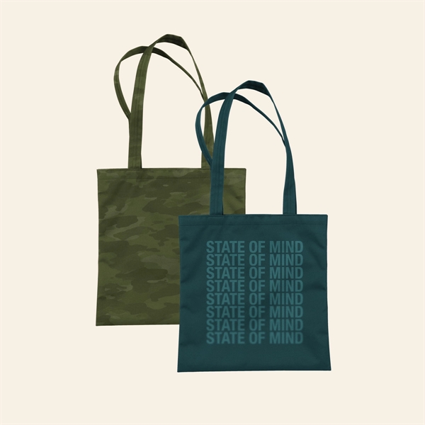 Small, square flat tote made of 1000D Poly that measures 13.5"... from ASI 74710 Numo