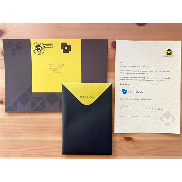 10 beautifully designed, unique puzzles that give a code to unlock... from ASI 74741 NVS Promo Designs, Inc.