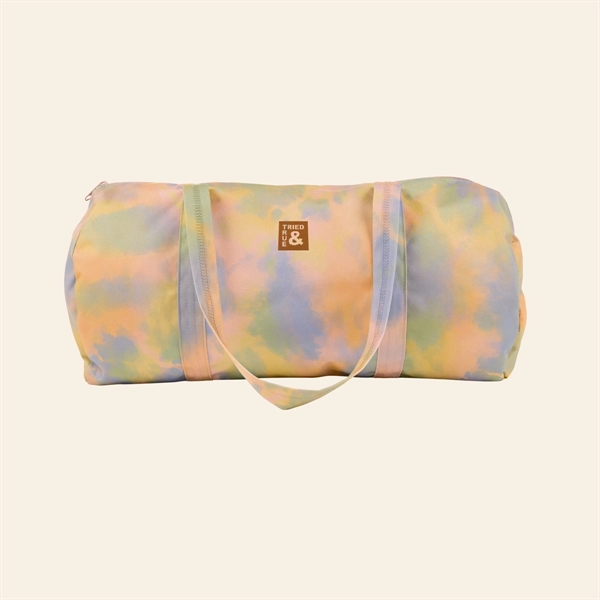 Barrel body duffel bag with zipper closure made of 1000d RPET... from ASI 74710 Numo