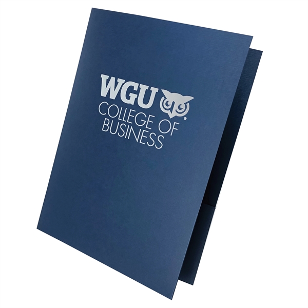 Group D Premium Linen Foil stamped Quick-Ship economy folder with standard... from ASI 32050 Admore / Admore®